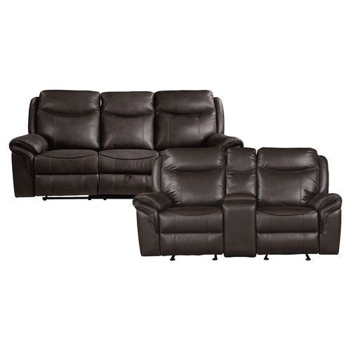 Brown faux leather - brown,