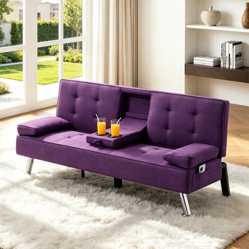 Polyester futon sofa bed - sofa,